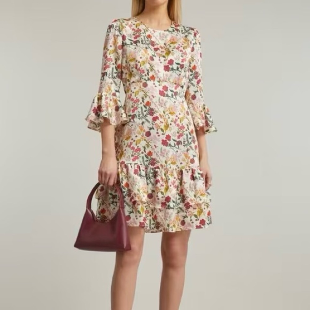 NWT Liberty Heidi Silk-Satin Gala Mini-Dress